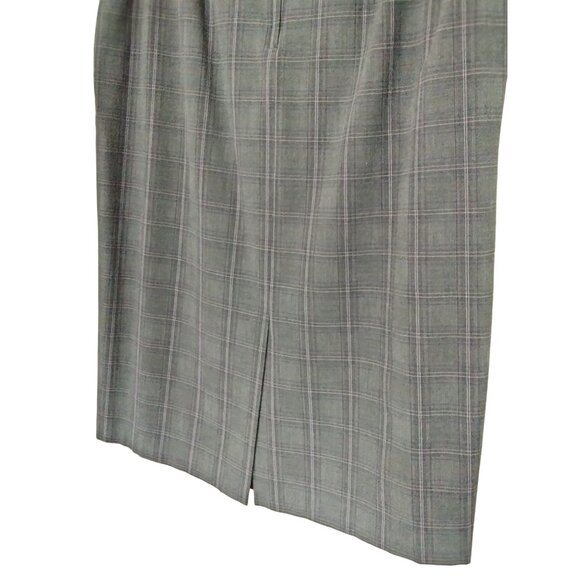 Sag Harbor Plus Size 22W Plaid Skirt Elastic Sides Back Button & Zip Closure - Picture 7 of 8